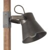 Lampadaire Brilliant Plow Bois foncé, Noir, 2 lumières