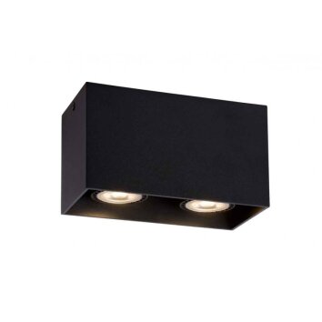 Plafonnier Lucide BODI Noir, 2 lumières