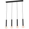 Suspension Eglo CORTENOVA Noir, 4 lumières