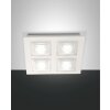 Plafonnier Fabas Luce Formia LED Blanc, 4 lumières