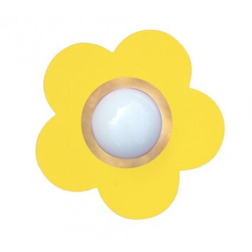 Plafonnier Waldi Fleur petit Jaune, 1 lumière