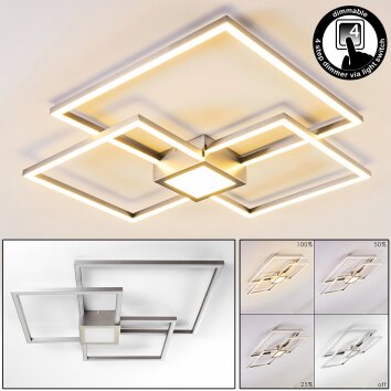 Plafonnier Narpes LED Nickel mat, 1 lumière