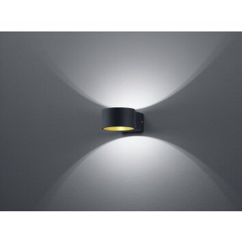 Applique murale Trio LACAPO LED Noir, 1 lumière