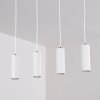 Suspension Zuoz Blanc, 4 lumières