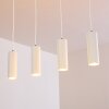 Suspension Zuoz Blanc, 4 lumières