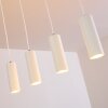 Suspension Zuoz Blanc, 4 lumières