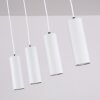 Suspension Zuoz Blanc, 4 lumières