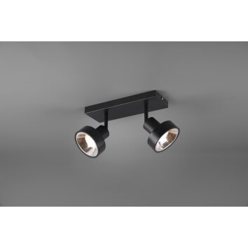 Spot Trio Leon LED Noir, 2 lumières