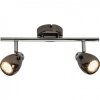 Plafonnier Brilliant MILANO LED Chrome, Noir, 2 lumières