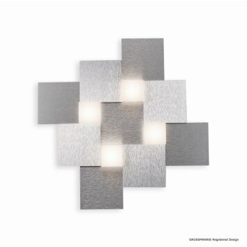 Plafonnier Grossmann CREO LED Aluminium, 4 lumières