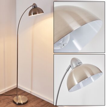 Lampadaire Poitou Nickel mat, 1 lumière