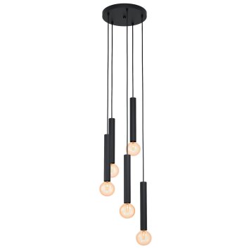 Suspension Eglo CORTENOVA Noir, 5 lumières