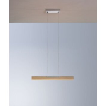 Suspension Bopp NANO LED Aluminium, Bois foncé, 1 lumière