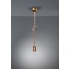 Suspension Trio Leuchten CORD Brun, Laiton, 1 lumière