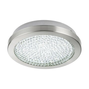 Plafonnier Eglo AREZZO 2 LED Aspect cristal, Nickel mat, 1 lumière