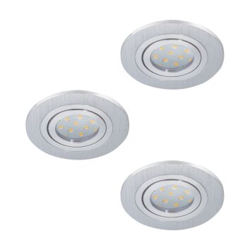 Spot encastrable Eglo AREITIO LED Aluminium, 3 lumières