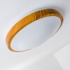 Plafonnier Sora Wood LED Bois clair, Blanc, 1 lumière