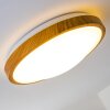 Plafonnier Sora Wood LED Bois clair, Blanc, 1 lumière