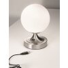 Lampe à poser Fabas Luce Perla Nickel brillant, 1 lumière