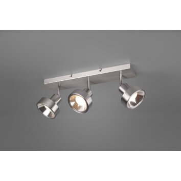 Spot Trio Leon LED Nickel mat, 3 lumières