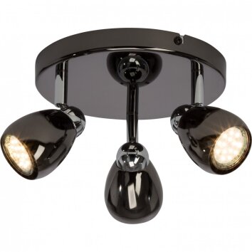 Plafonnier Brilliant MILANO LED Chrome, Noir, 3 lumières