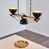 Suspension Chetco Bois clair, Noir, 3 lumières