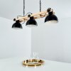 Suspension Chetco Bois clair, Noir, 3 lumières