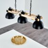 Suspension Chetco Bois clair, Noir, 3 lumières