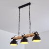 Suspension Chetco Bois clair, Noir, 3 lumières