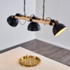 Suspension Chetco Bois clair, Noir, 3 lumières