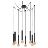 Suspension Eglo CORTENOVA Noir, 8 lumières