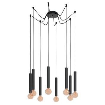 Suspension Eglo CORTENOVA Noir, 8 lumières