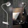 Spot mural Honsel Lug LED Nickel mat, 1 lumière